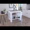 Tuhome Cala Kitchen Island, Four Legs, Three Shelves, White/Ibiza Marble ABZ6539 - alternate 3